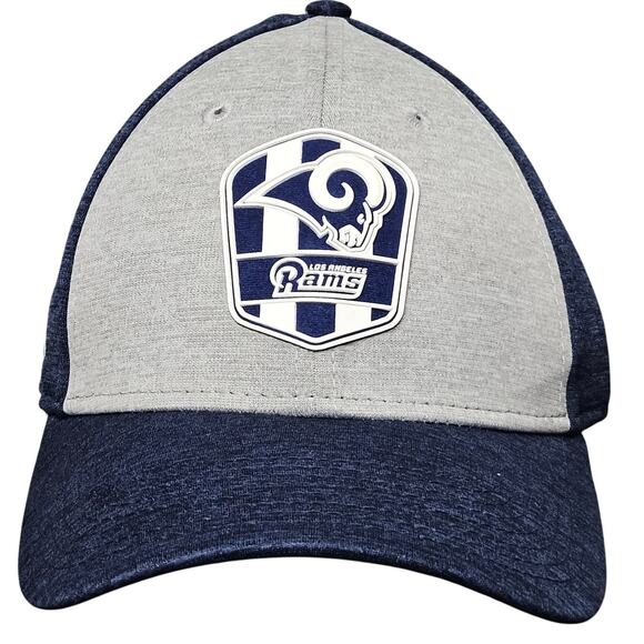 Los Angeles Rams New Era 39Thirty Hat Adjustable Blue Gray NFL On Field Team Cap - Picture 1 of 7